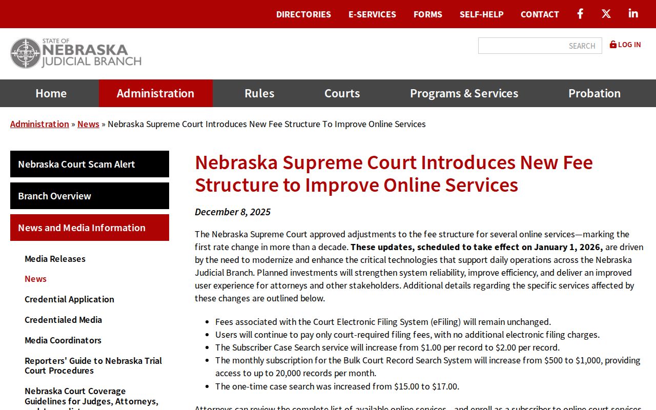 Wheeler County case search information about Nebraska online court services