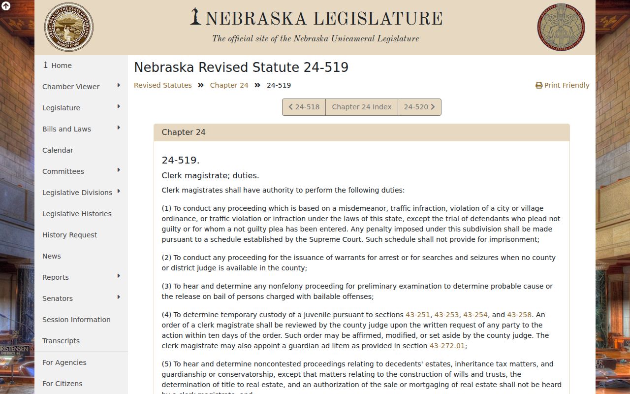 Wheeler County civil docket Nebraska clerk-magistrate statute