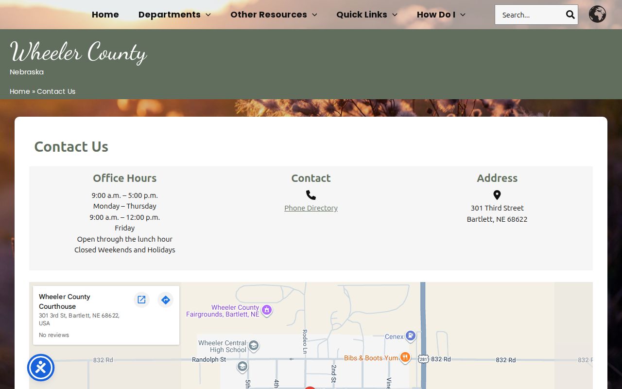 Wheeler County court docket public contact and records access