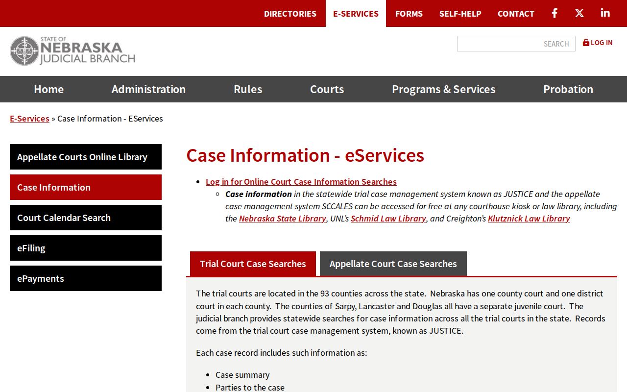Wheeler County court docket Register of Actions information from JUSTICE