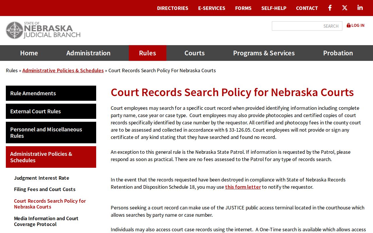 Wheeler County court docket public terminal and search policy