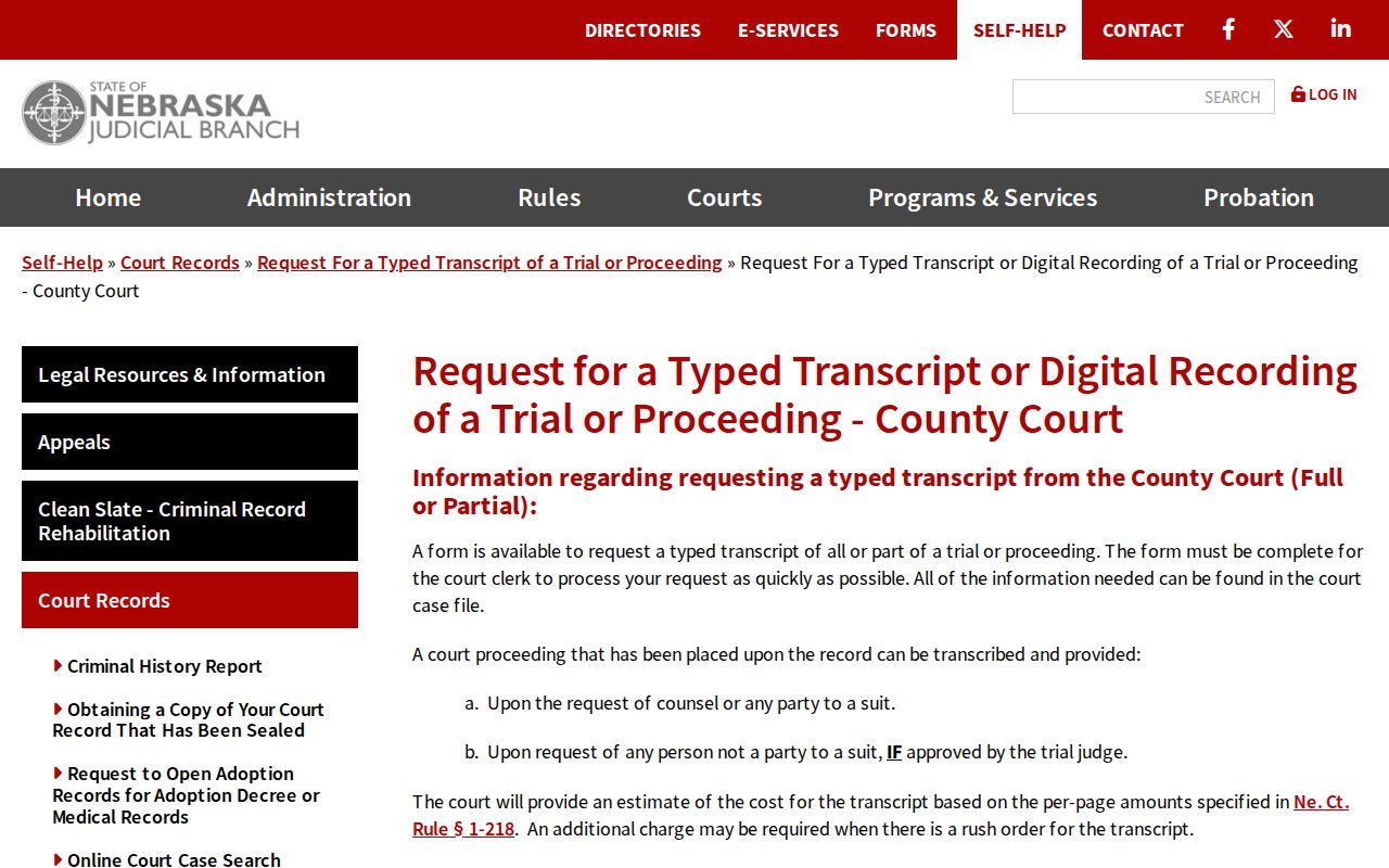 Wheeler County traffic court record audio request information